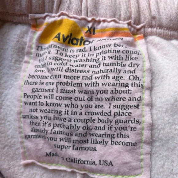 Aviator Nation 5-Stripe Sweatpants l Light Pink l XL - Picture 13 of 15